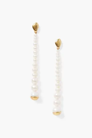 Marion Drop Earrings White Pearl