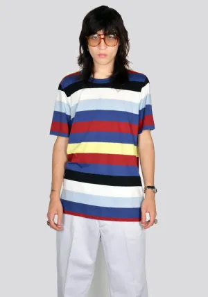 MARNI HUMU0151EX-2 STRIPE T-SHIRT BLUE/L.BLUE/BLACK/WHITE/RED