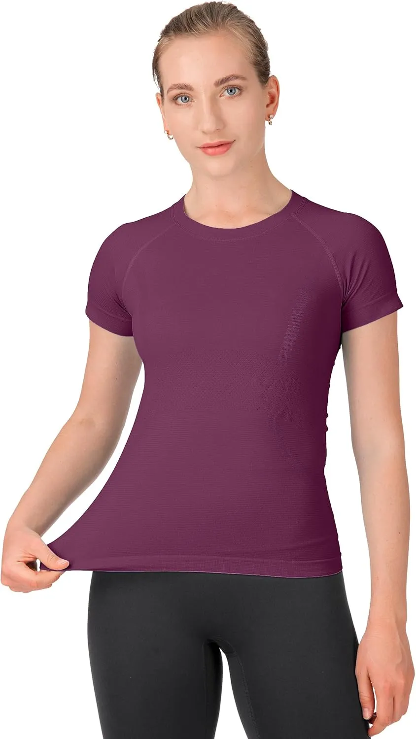MathCat Workout Shirts for Women,Workout Tops for Women Short Sleeve,Yoga T Shirts for Women,Breathable Athletic Gym Shirts