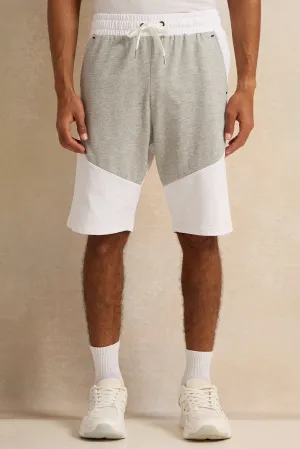 Men White Performance Active Shorts