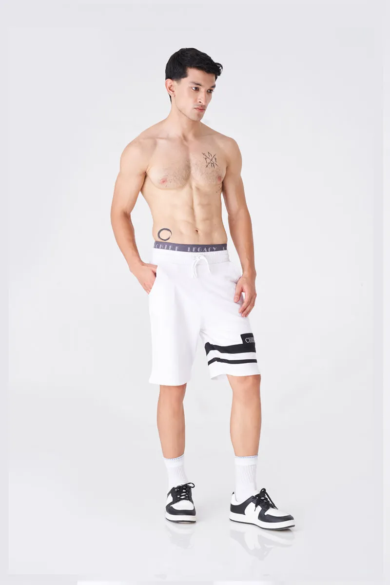 Men's White Gym Shorts for Active Days