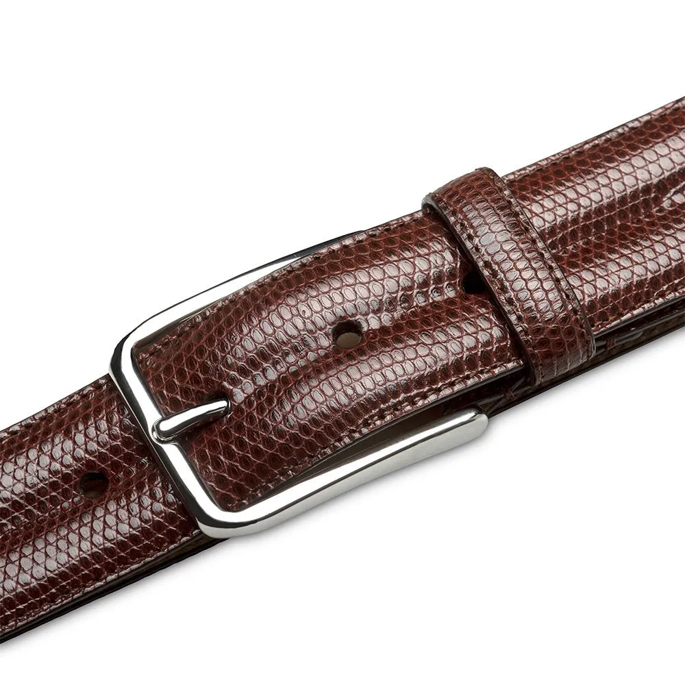Mezlan AO11530 Dark Brown Classic Exotic Lizard Skin Men's Belt (MZB1241)