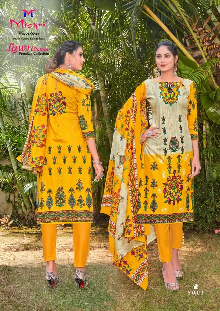 Mishri Creation Launched Lawn Cotton Casual Wear Salwar Suits