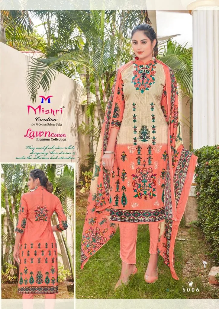 Mishri Creation Launched Lawn Cotton Casual Wear Salwar Suits