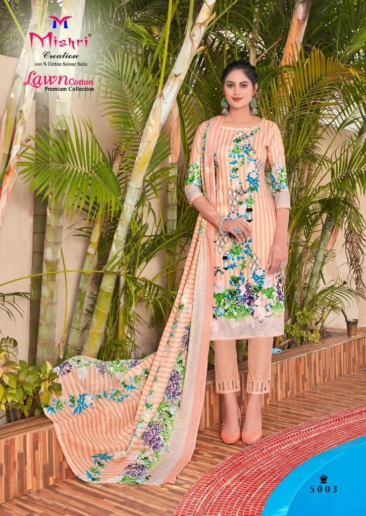Mishri Creation Launched Lawn Cotton Casual Wear Salwar Suits