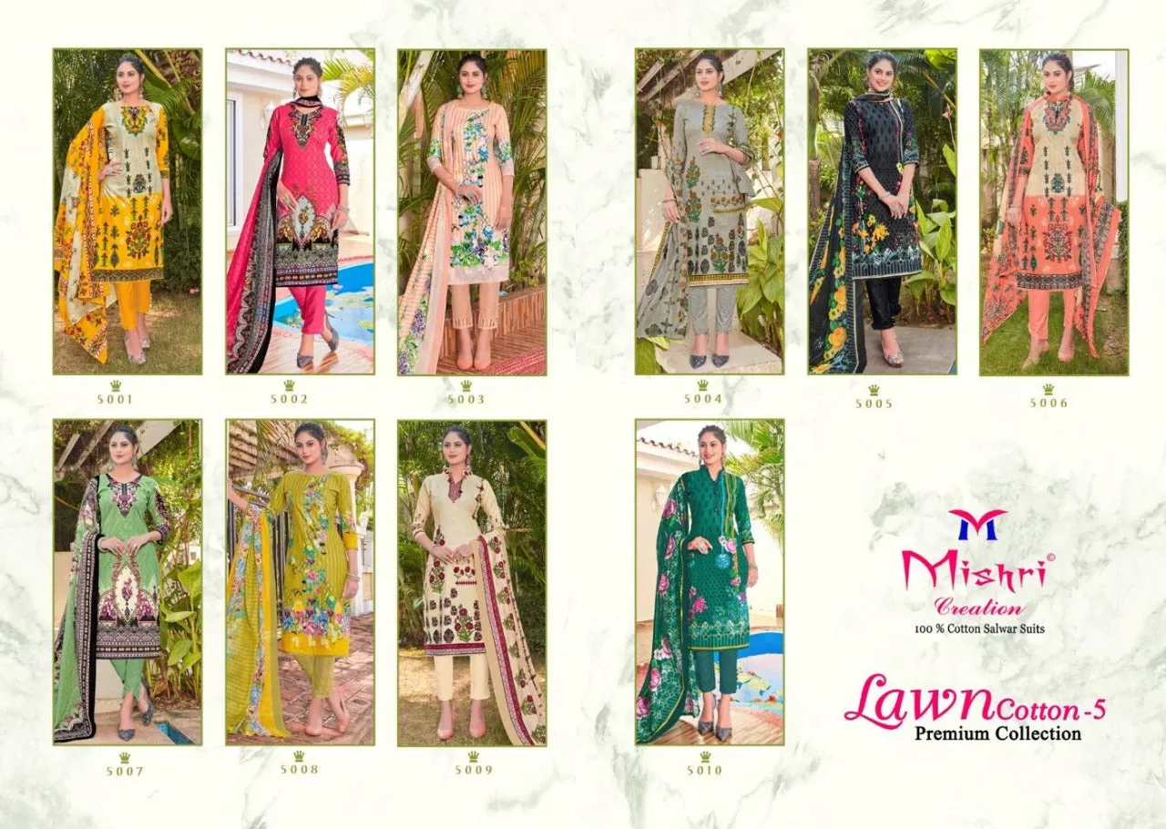 Mishri Creation Launched Lawn Cotton Casual Wear Salwar Suits