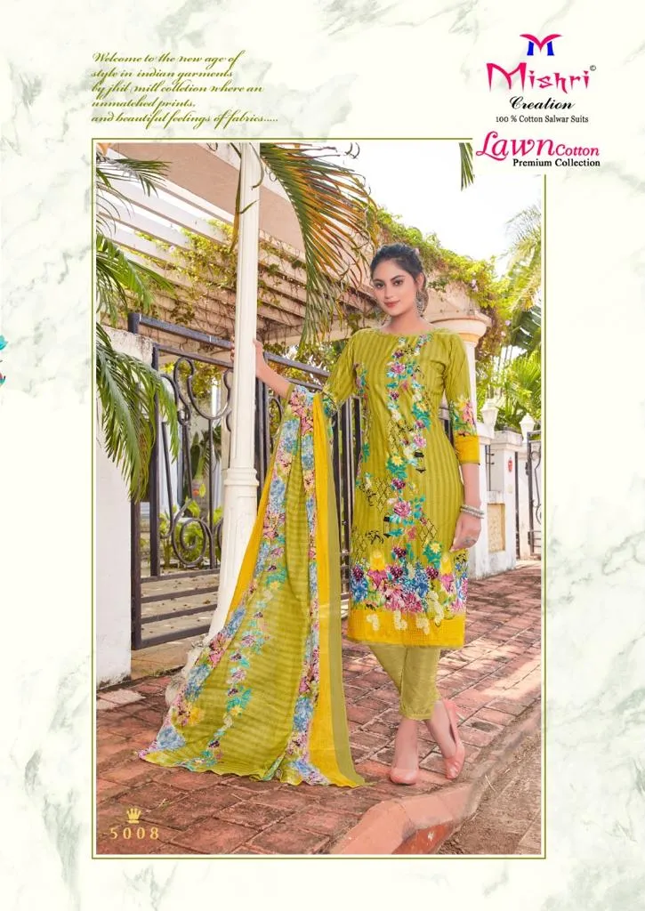 Mishri Creation Launched Lawn Cotton Casual Wear Salwar Suits