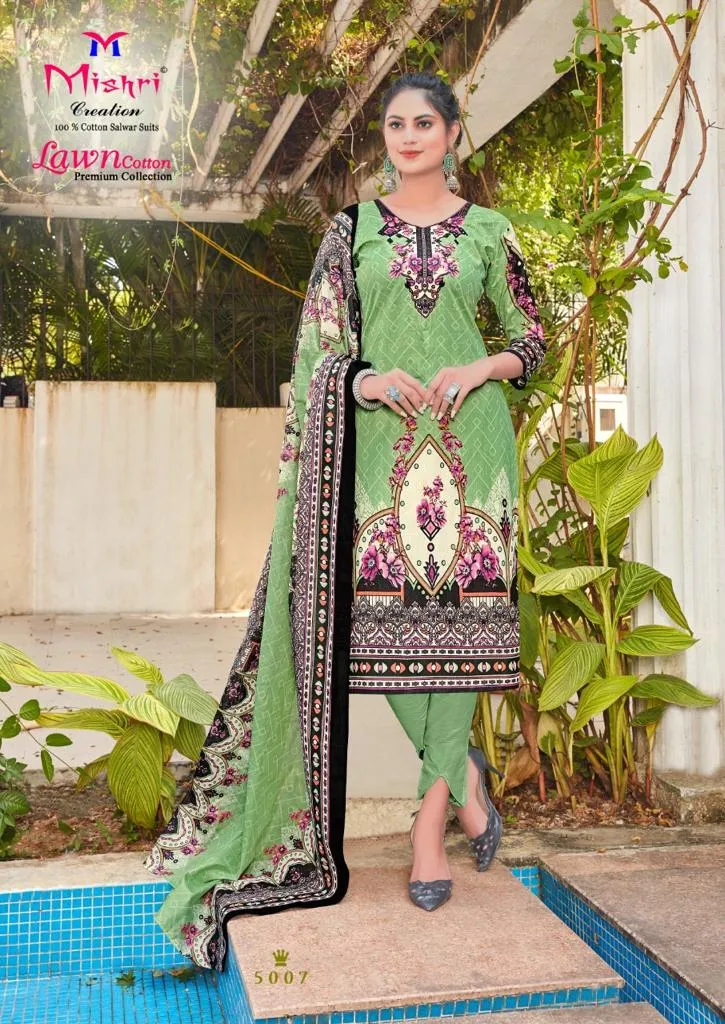 Mishri Creation Launched Lawn Cotton Casual Wear Salwar Suits