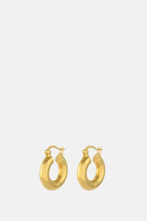 Monica Smooth Solid Hoop Earrings