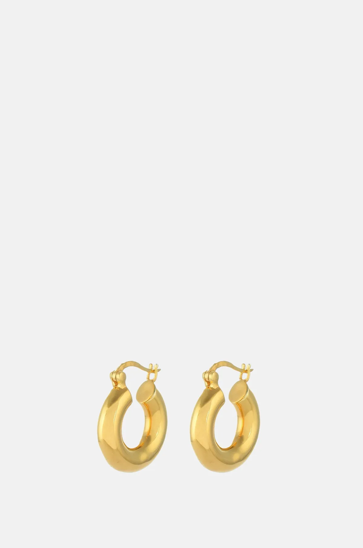 Monica Smooth Solid Hoop Earrings
