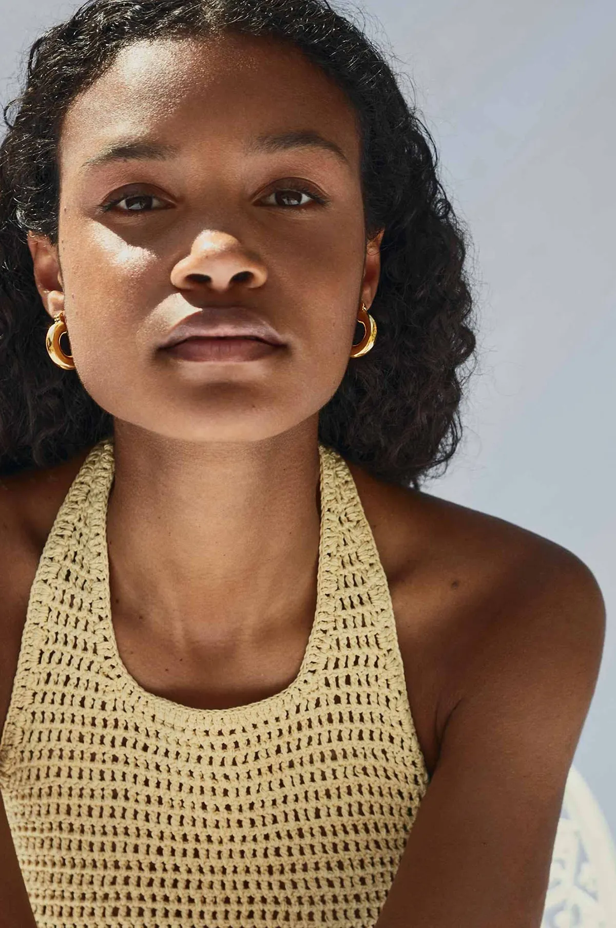Monica Smooth Solid Hoop Earrings