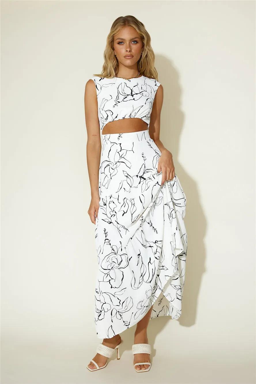 Moonlight Walks Maxi Dress White