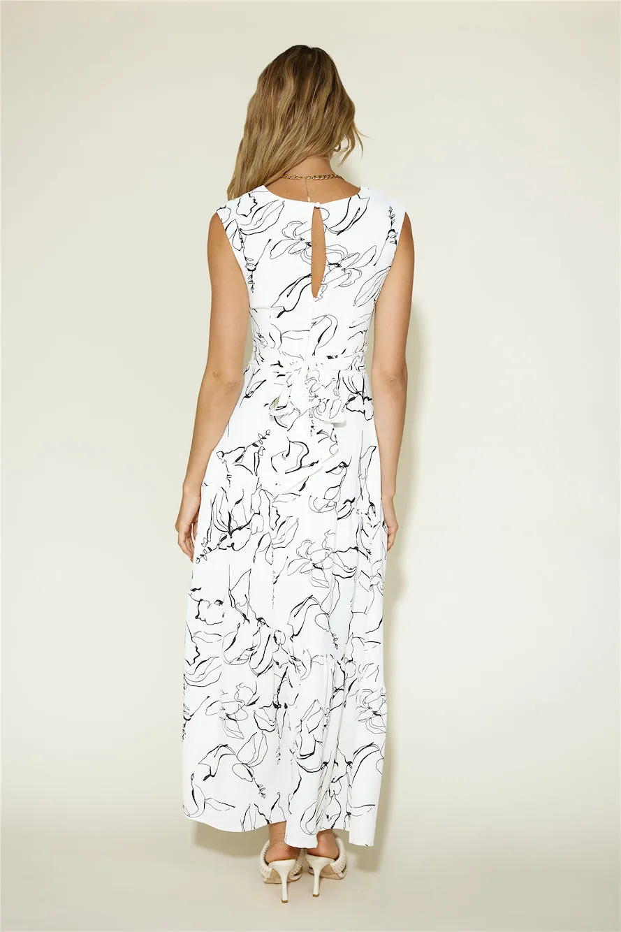 Moonlight Walks Maxi Dress White