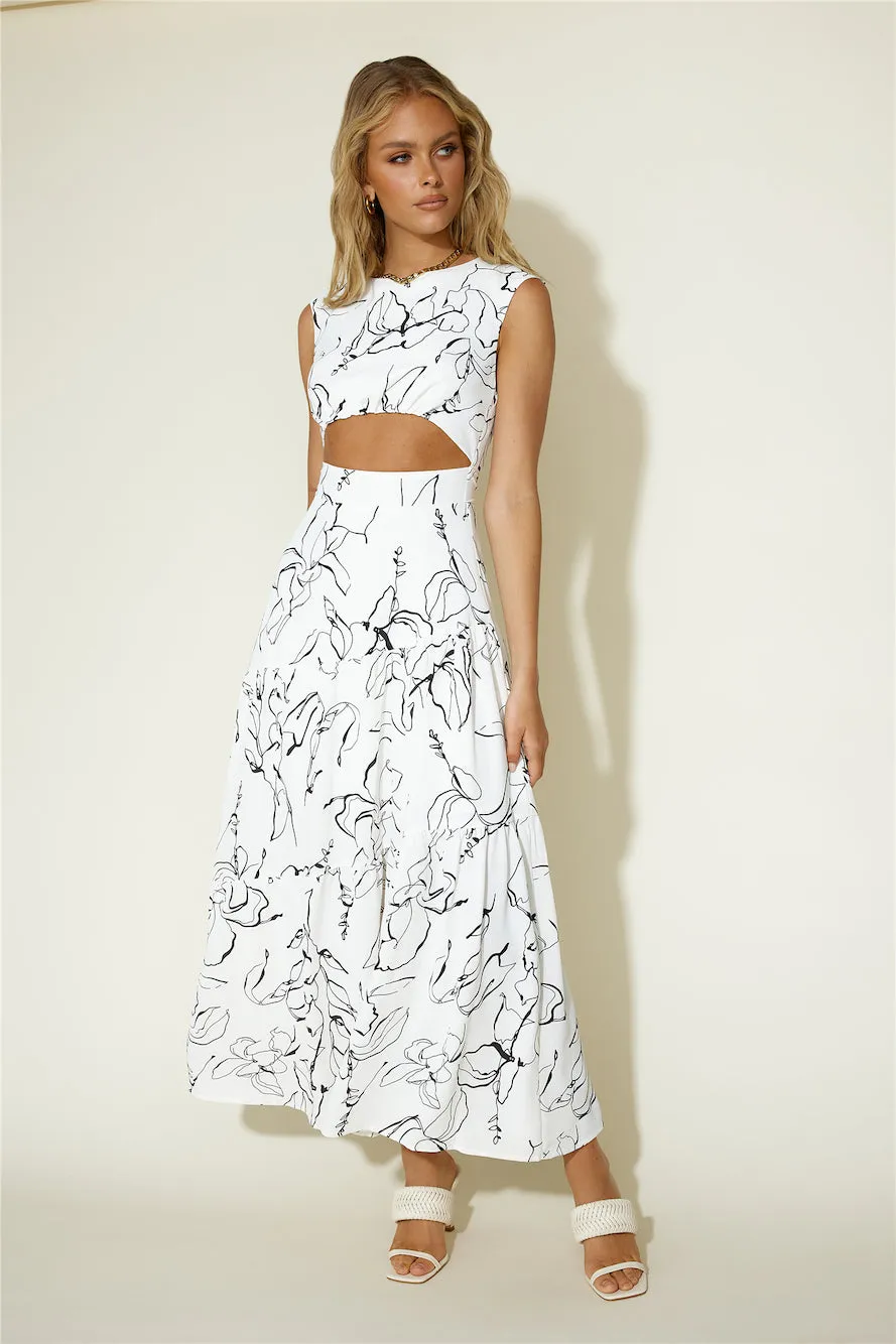 Moonlight Walks Maxi Dress White
