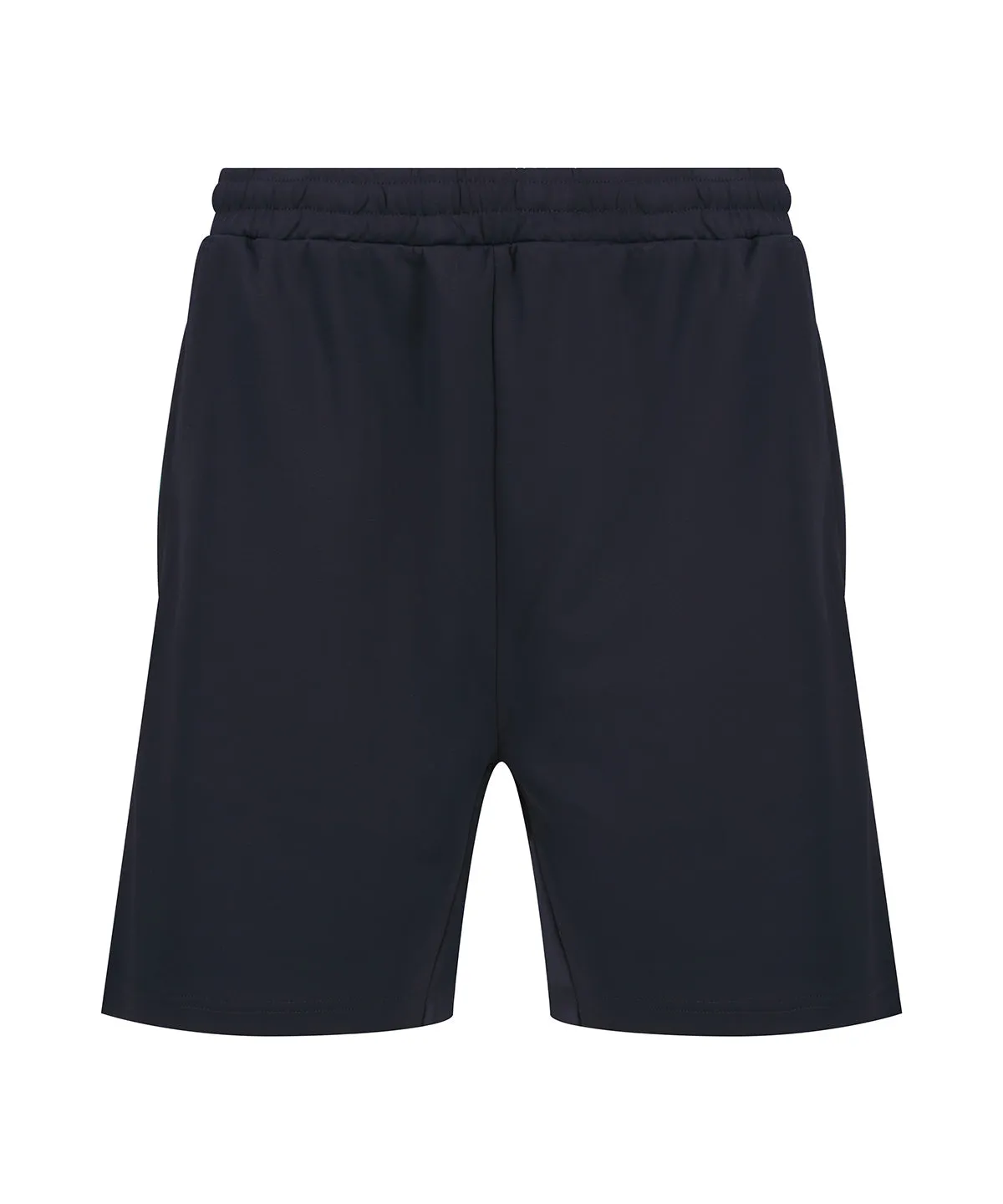 Navy - Knitted shorts with zip pockets