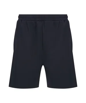 Navy - Knitted shorts with zip pockets
