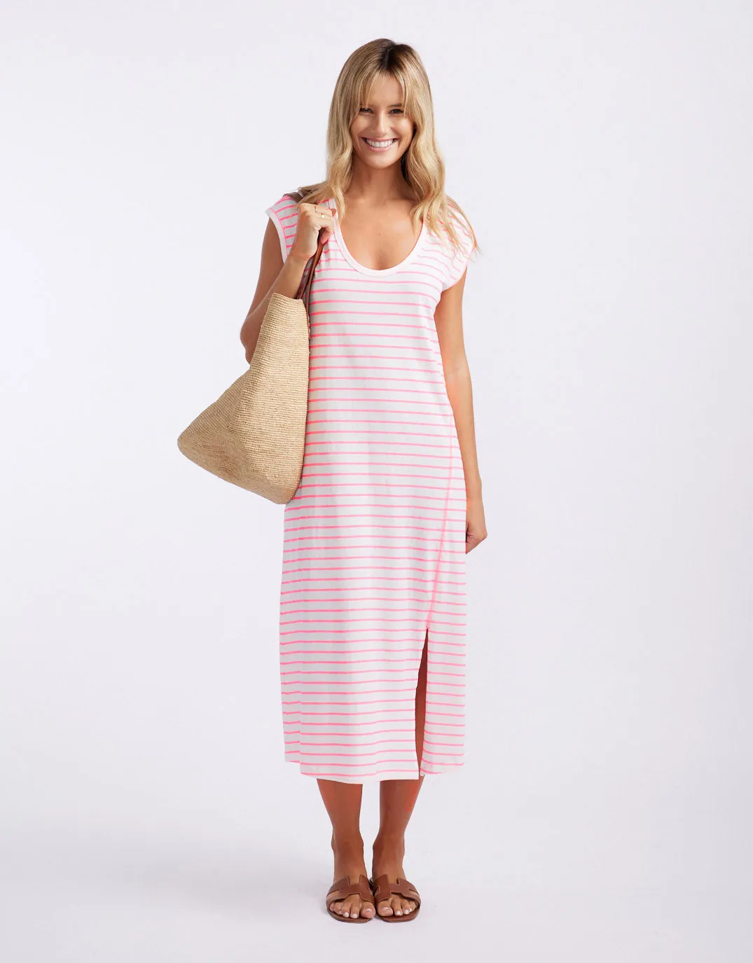 Neon Cali Dress - Neon Pink