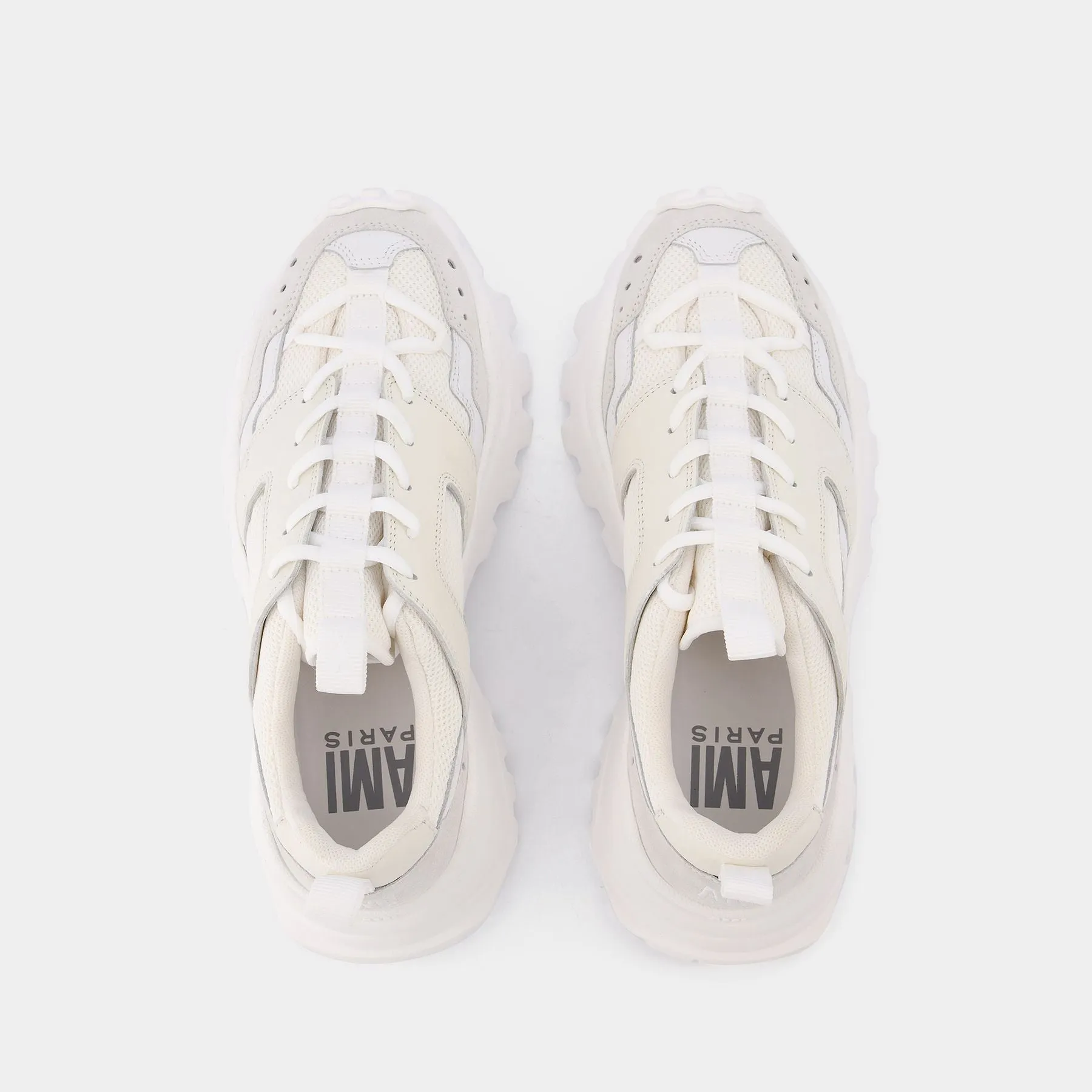 New Lucky 9 Sneakers in White Leather