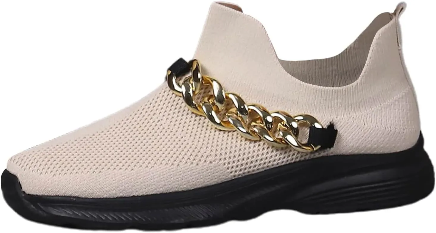 Non Slip Work Shoes Women Comfort Slip On Shoes Casual Chunky Sneakers Women's Walking Arch Support Non Slip Work Slip On Tennis Shoe Loafers Dress Shoe