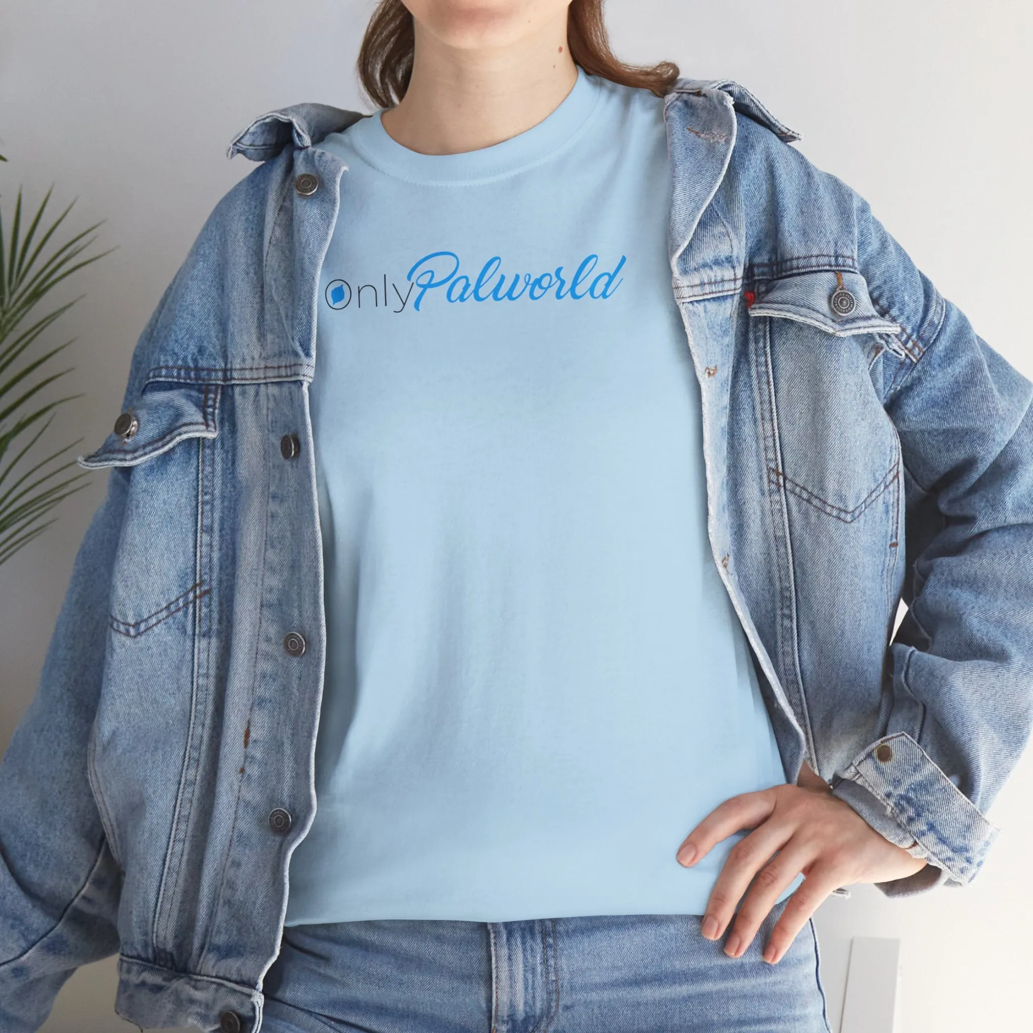 OnlyPalworld Unisex Heavy Cotton Tee Shirt T-shirt Palworld Onlyfans Inspired Funny Humor Humour Joke Pun Comedy Game Gift Gifts For Gamer Birthday Christmas Valentine's