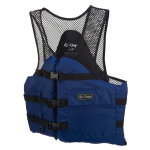 Onyx Outdoor Adults' Mesh Classic Sport Flotation Vest Blue Bright, X-Large - Flotation