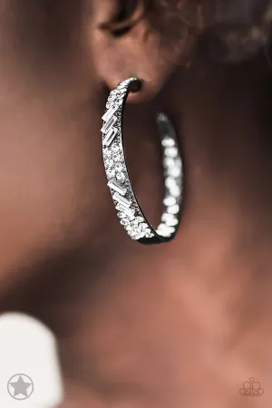 Paparazzi Accessories  - GLITZY By Association #E89 - Gunmetal Earrings