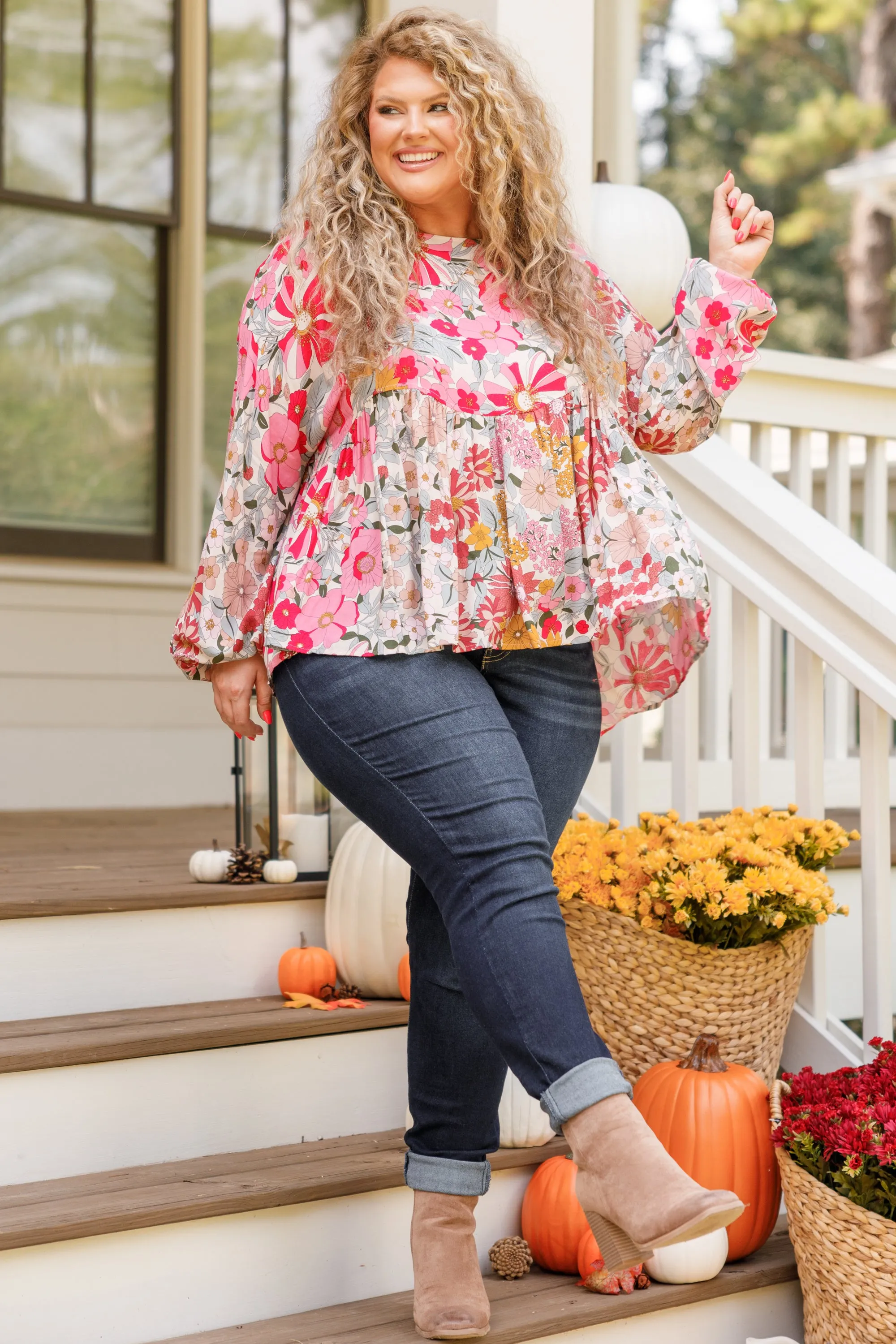Poppy Paradise Top, Pink