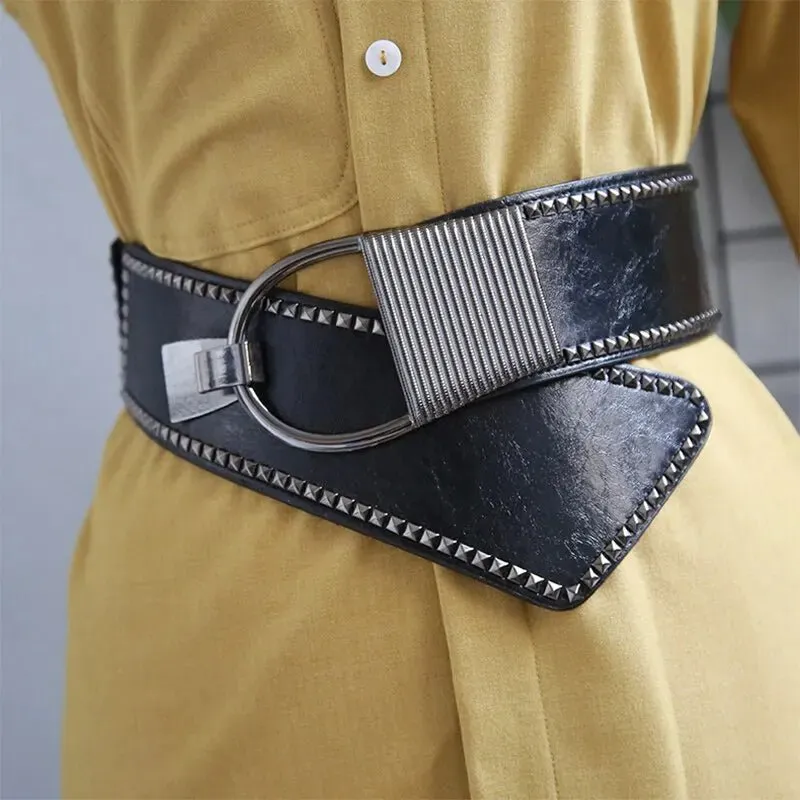 Pre Order:  Vegan Leather Studded Waist Belt