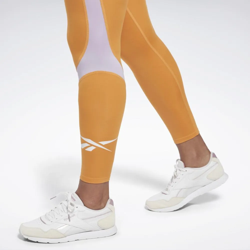 Reebok Apparel Women Workout Ready Vector Leggings PEAFUZ