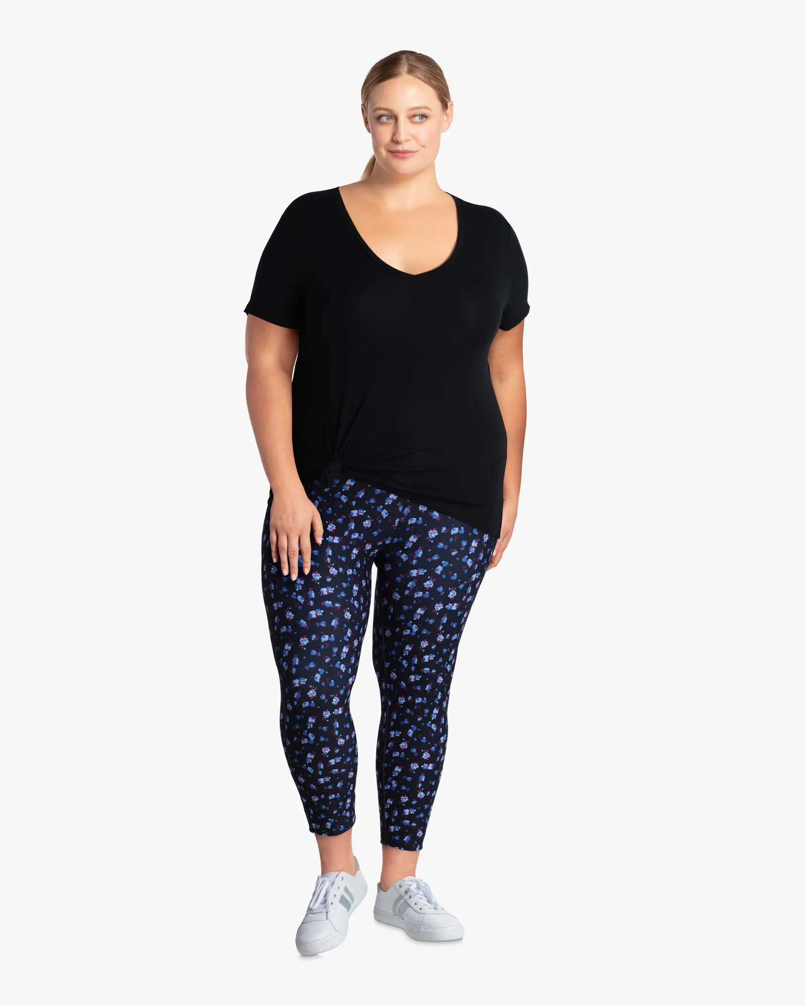 Rivington Performance Leggings | Black / Royal Blue