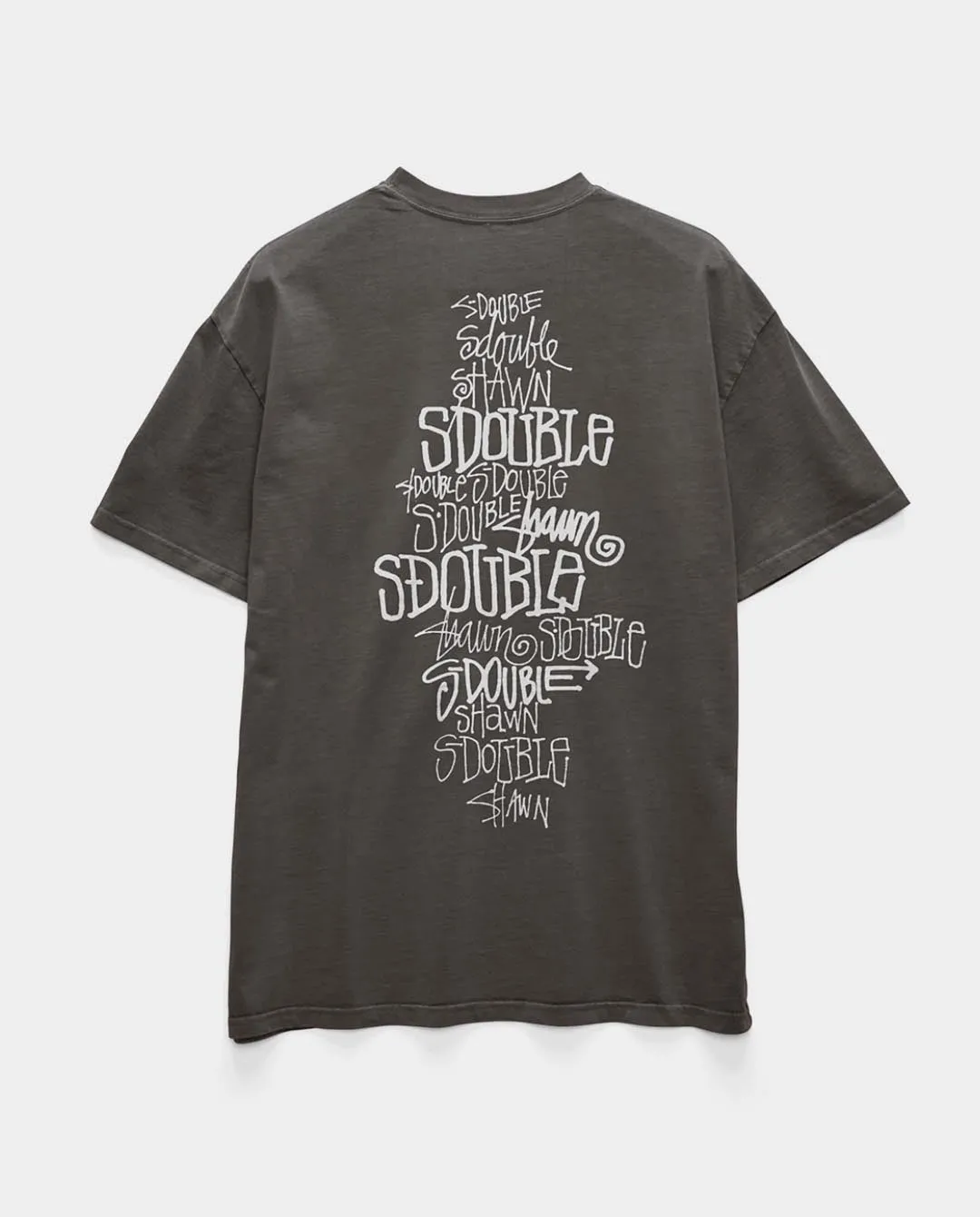 S/Double - Script Stack T-Shirt - Washed Black