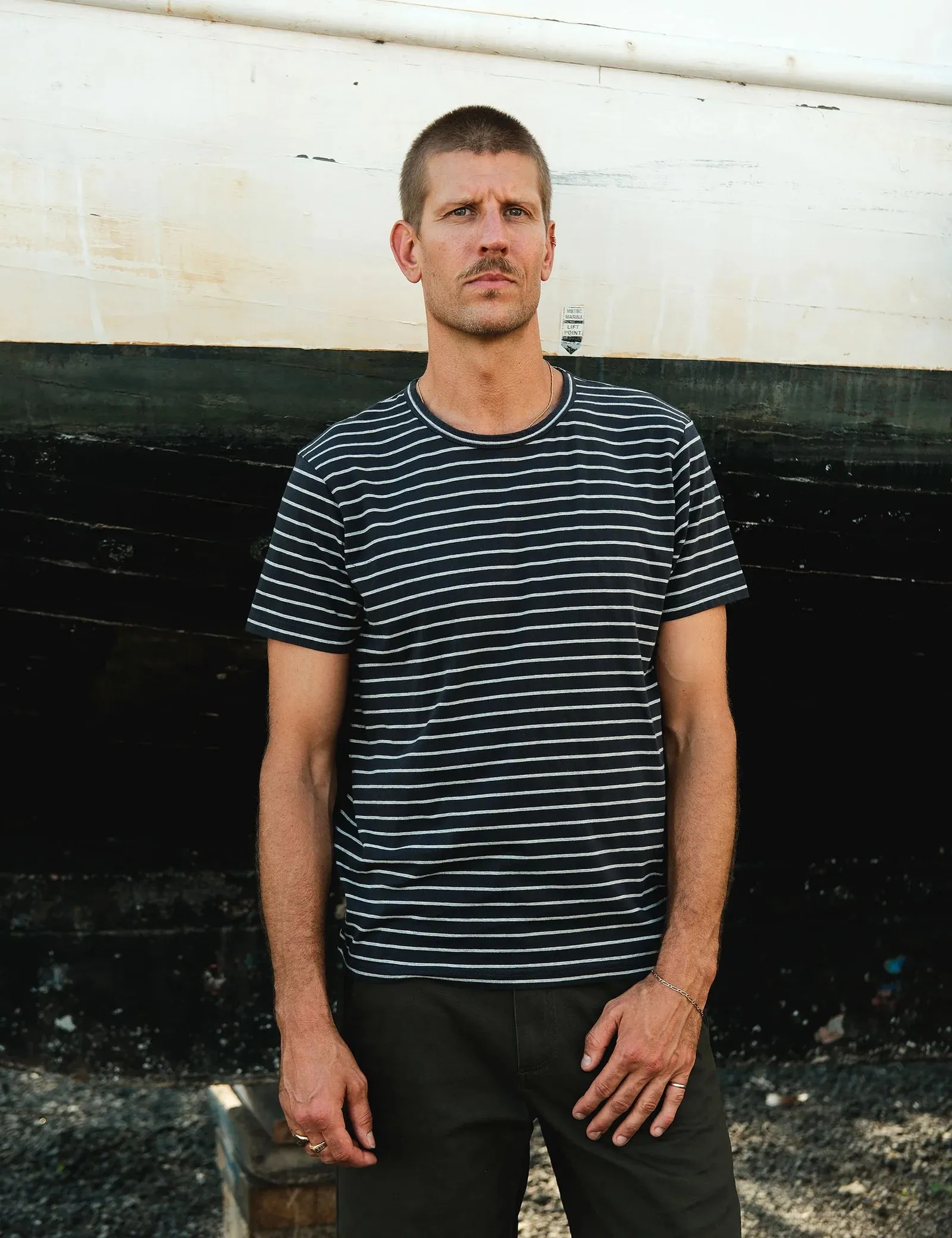 Simple | Breton Stripe Tee | Navy