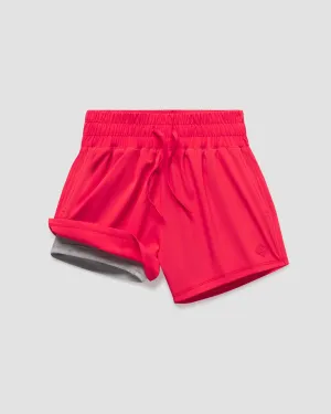 Southern Shirt Co Lined Hybrid Shorts - Rio Red