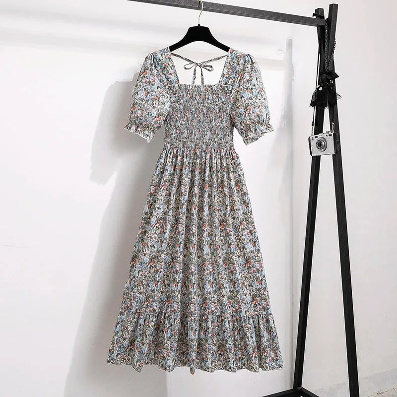 Spring Summer Chiffon Dresses Fashion Female A-line Casual Dress