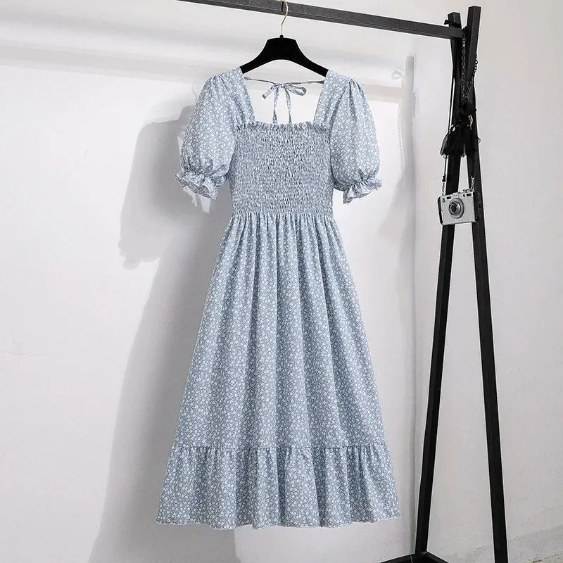 Spring Summer Chiffon Dresses Fashion Female A-line Casual Dress