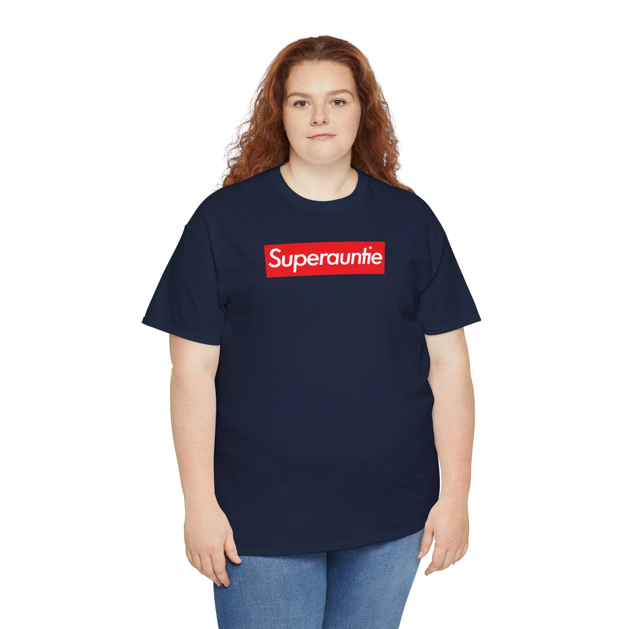 Superauntie Unisex Heavy Cotton Tee Shirt T-shirt super Inspired Funny Auntie Aunt Appreciation Gift For Aunties Aunts Thank You Thankful Birthday Christmas
