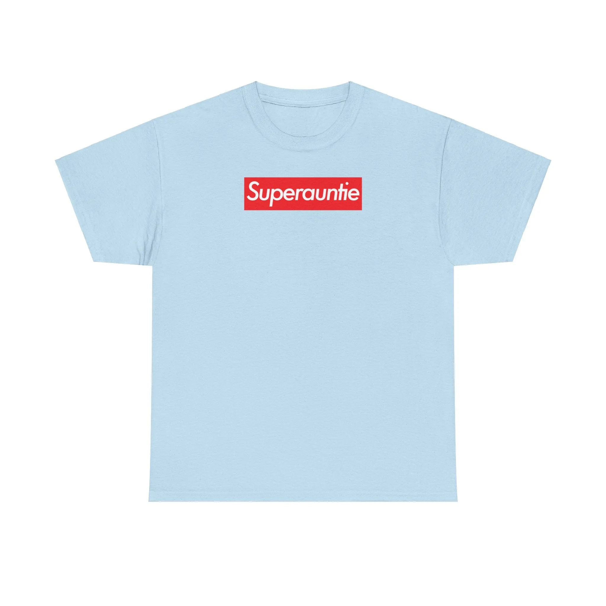 Superauntie Unisex Heavy Cotton Tee Shirt T-shirt super Inspired Funny Auntie Aunt Appreciation Gift For Aunties Aunts Thank You Thankful Birthday Christmas