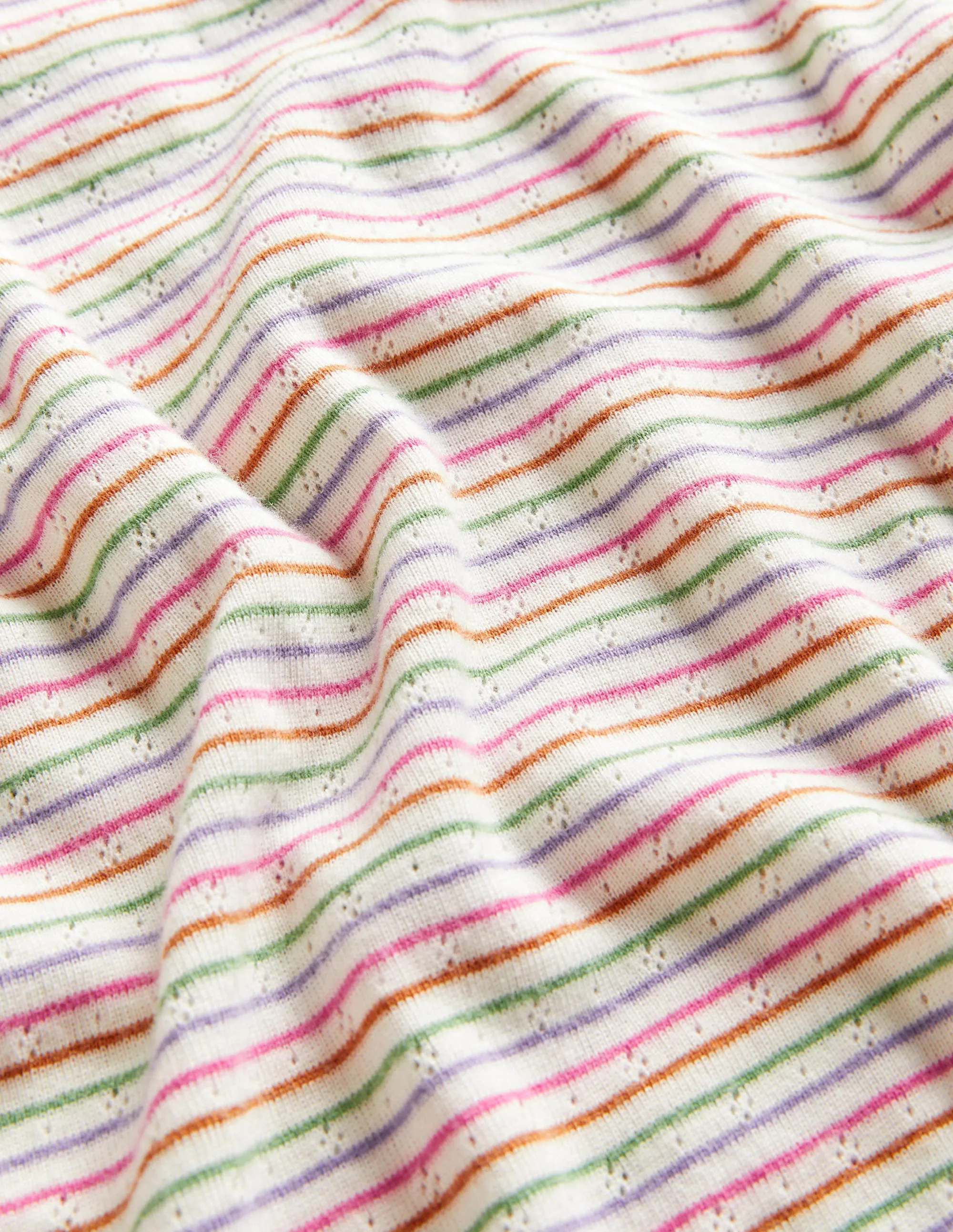 Supersoft Pointelle T-shirt-Aster Purple/Ivy Rainbow
