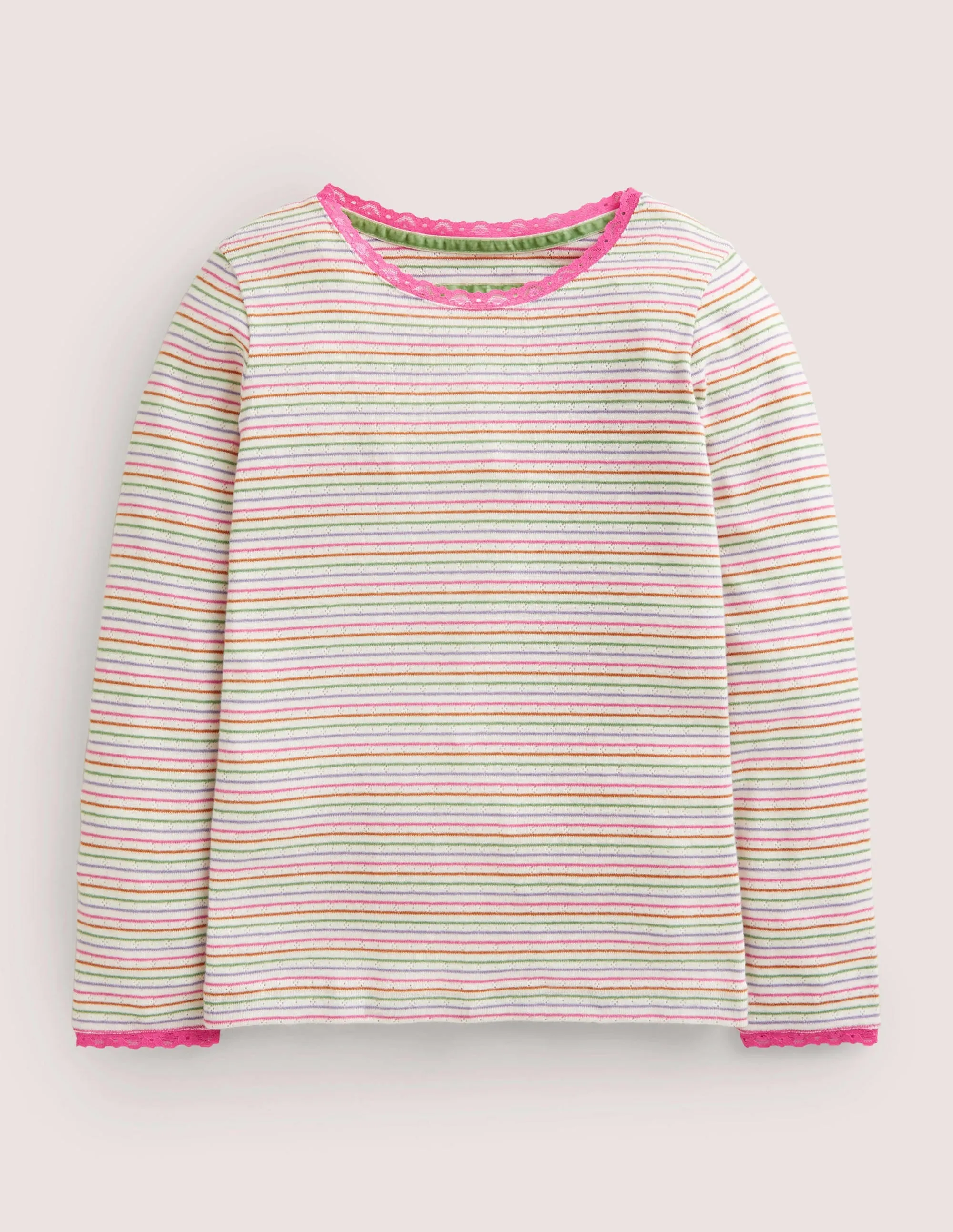 Supersoft Pointelle T-shirt-Aster Purple/Ivy Rainbow
