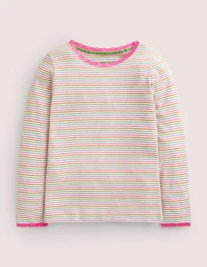 Supersoft Pointelle T-shirt-Aster Purple/Ivy Rainbow