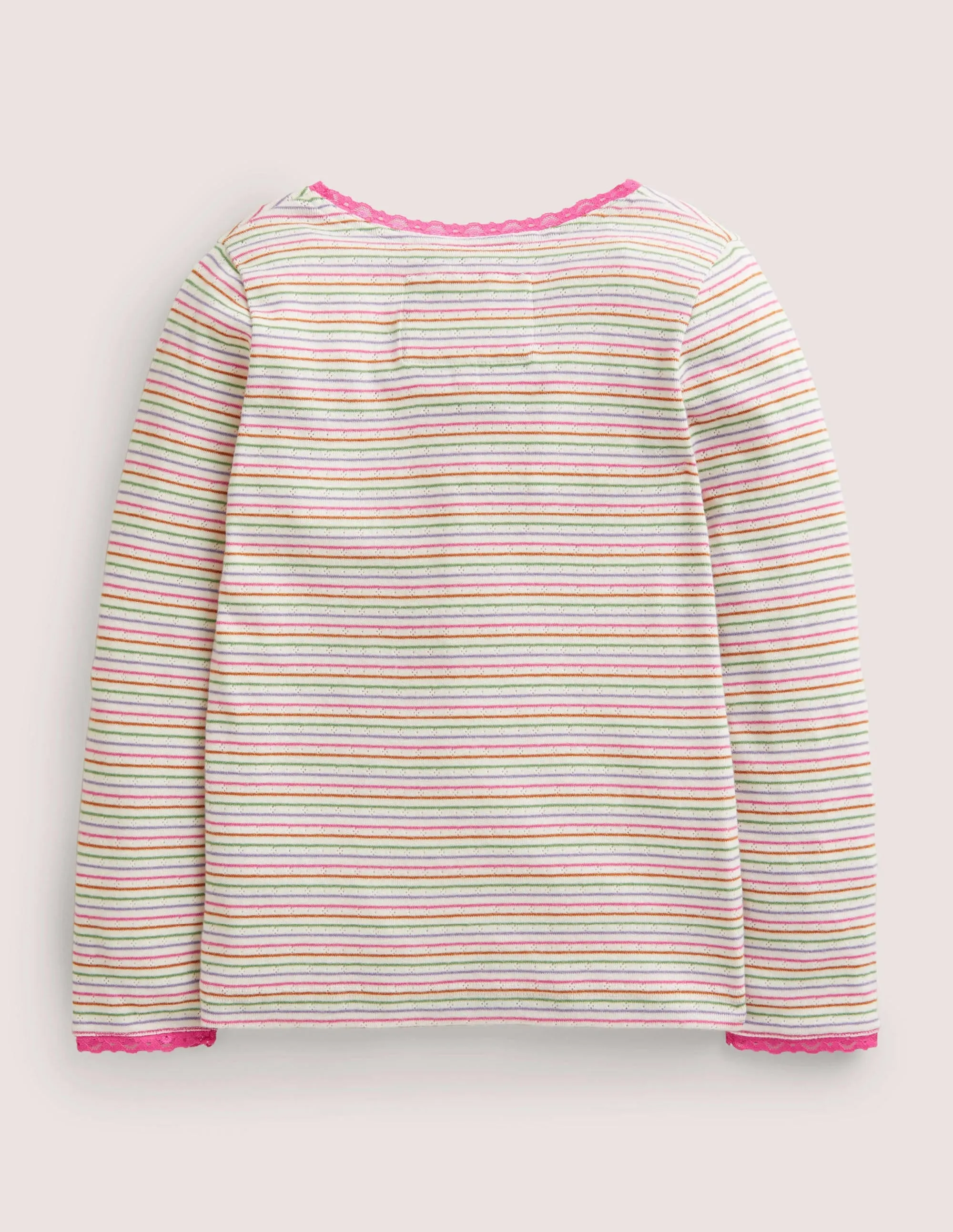 Supersoft Pointelle T-shirt-Aster Purple/Ivy Rainbow