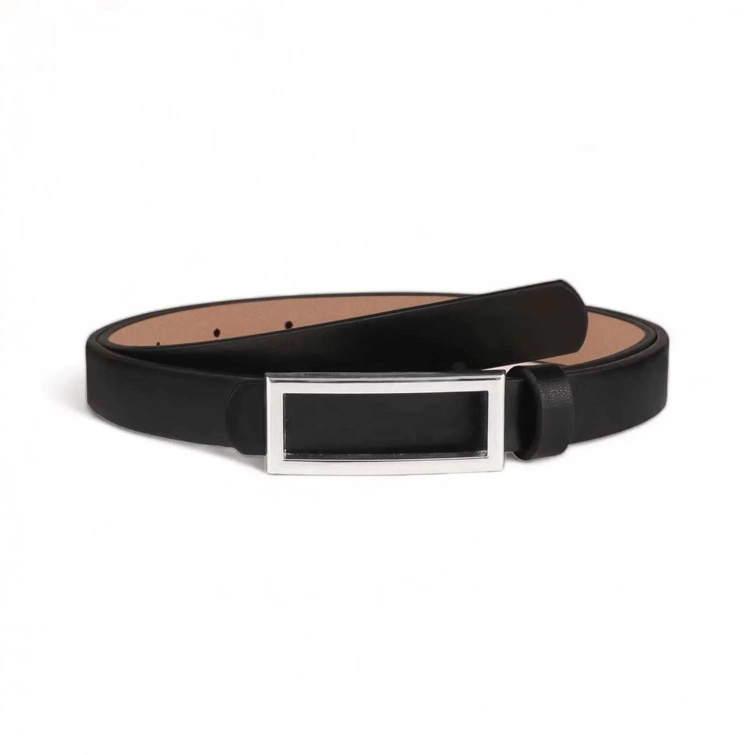 TAILLE Skinny Rectangular Buckle Adjustable Belt