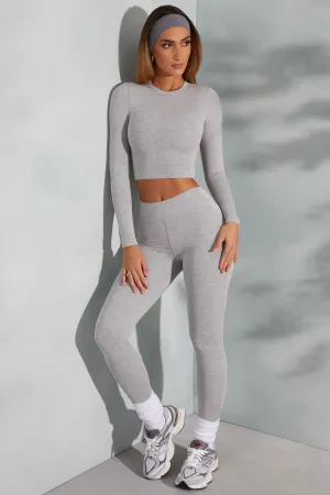 Tall High Waist Leggings in Marled Grey