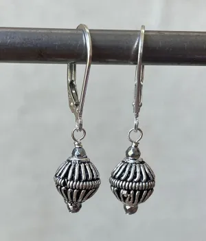 Textured Fluted Sterling Earrings