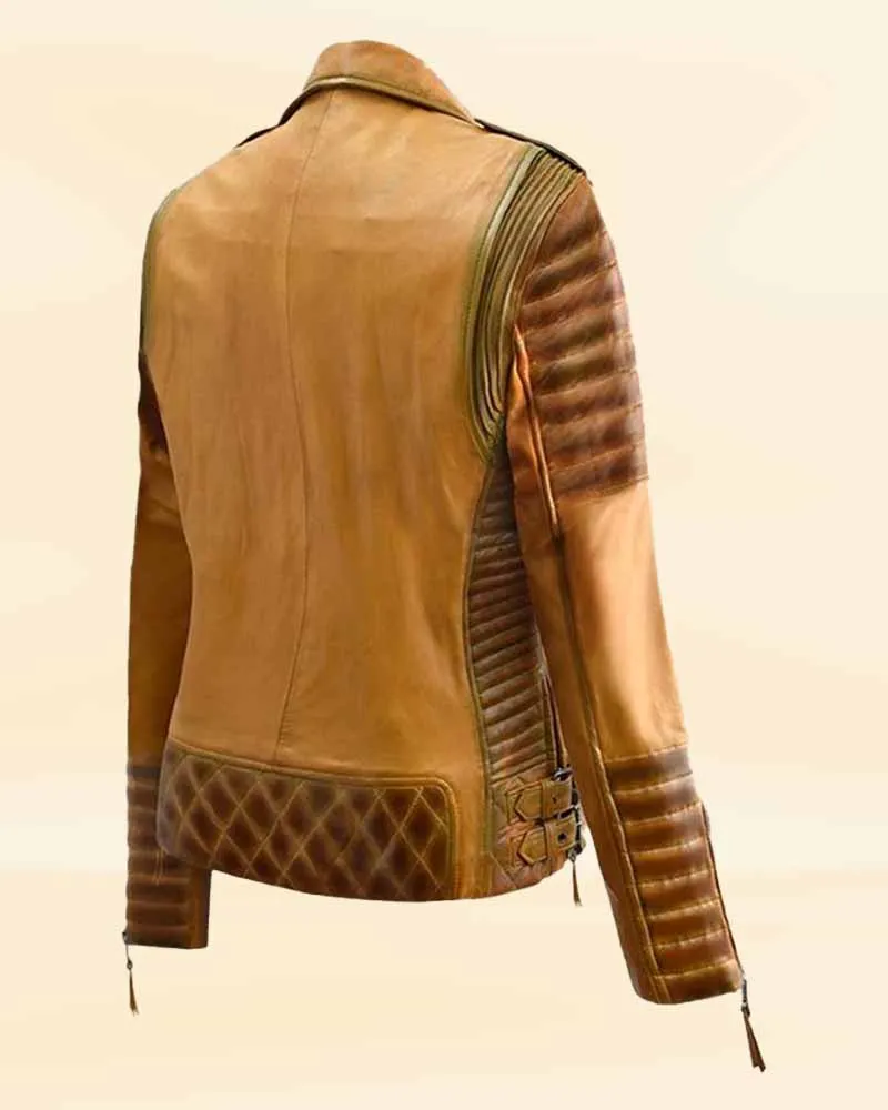 The Pricy Burnt Mustard Leather Jacket