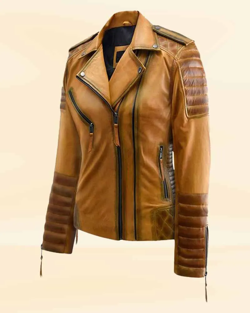 The Pricy Burnt Mustard Leather Jacket