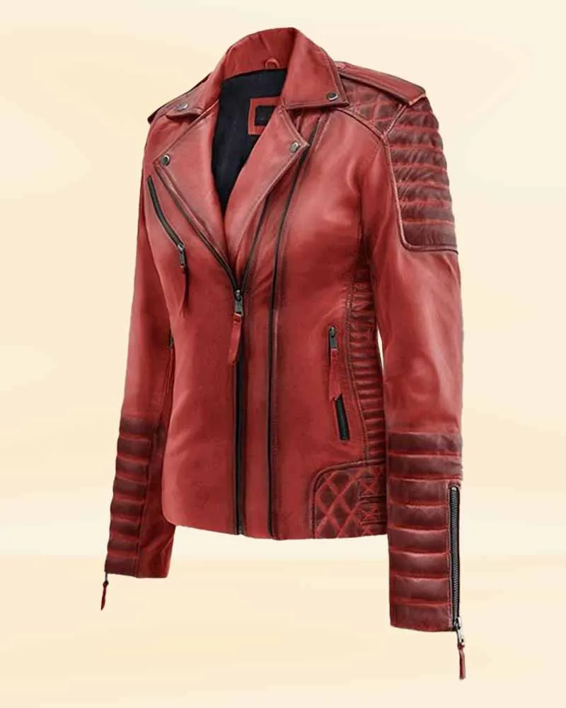 The Pricy Burnt Red Leather Jacket