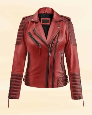 The Pricy Burnt Red Leather Jacket
