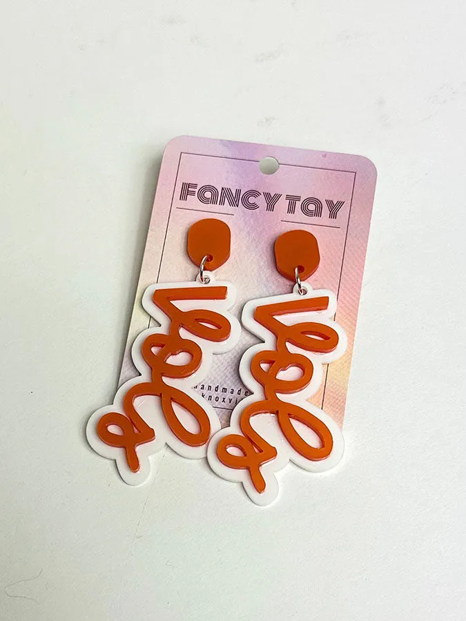 Vols Layered Script Earrings