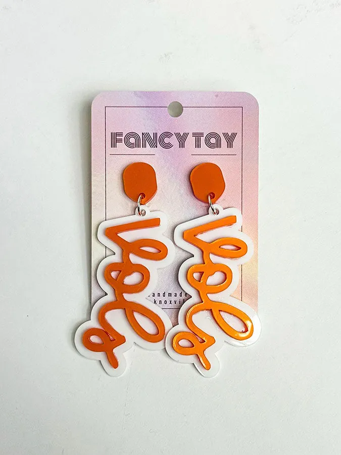 Vols Layered Script Earrings